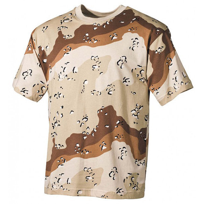 MFH Camo Pattern 6 Color Desert T-Shirt, 160g/m2