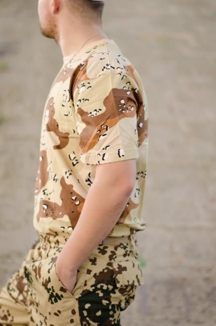 MFH Camo Pattern 6 Color Desert T-Shirt, 160g/m2