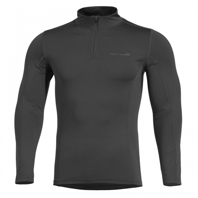 Pentagon Pindos 1/2 Zip T-Shirt, Black