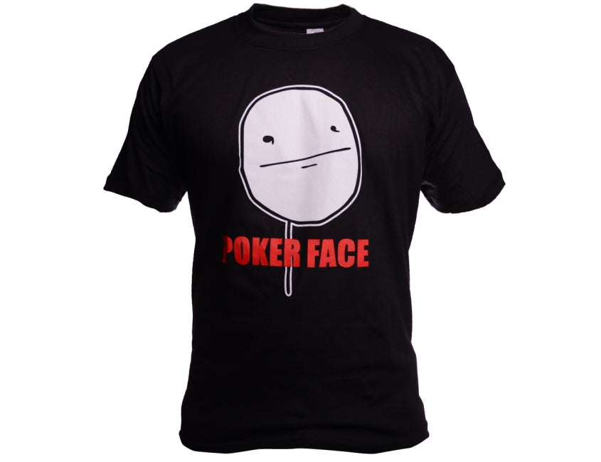 O&T Funny Poker Face T-Shirt, Black
