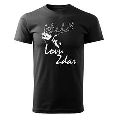 DRAGOWA short-sleeve t-shirt lovu zdar 160 g/m², black