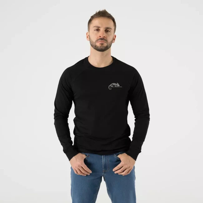 Helikon-Tex Long Sleeve T-Shirt with Logo, Black