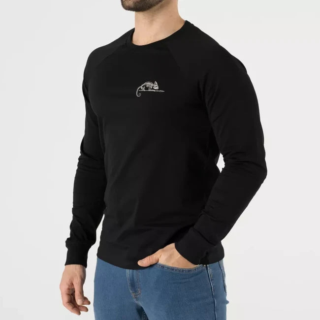 Helikon-Tex Long Sleeve T-Shirt with Logo, Black