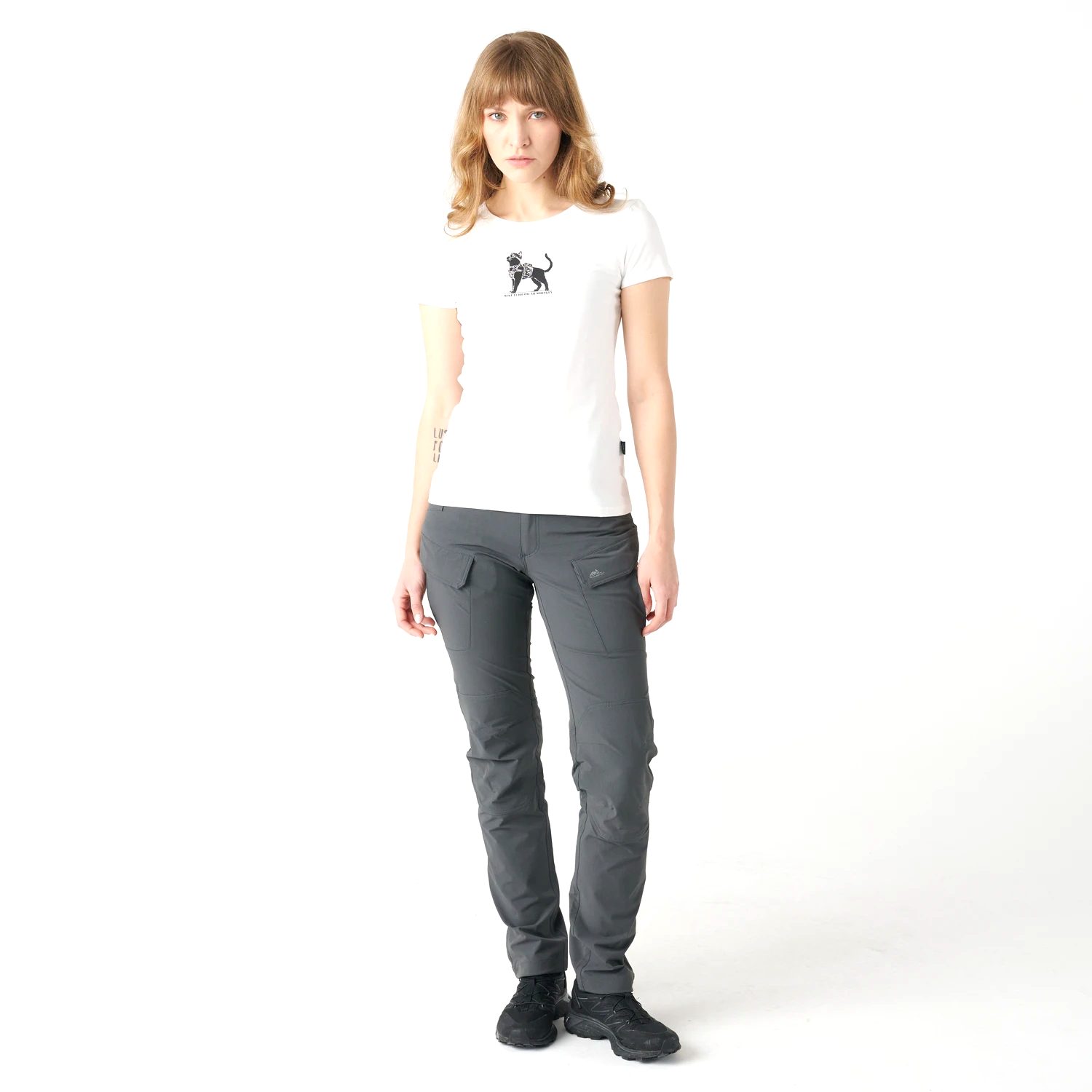 Helikon-Tex TactiCat dámske tričko, biele