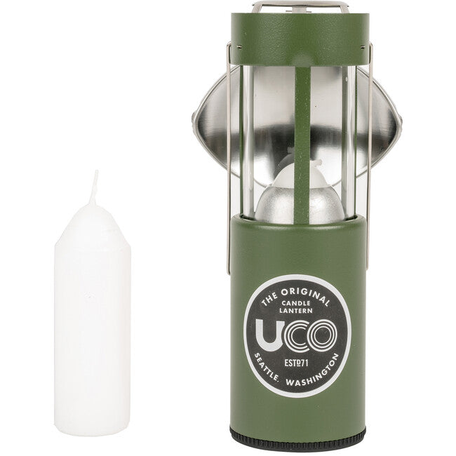 UCO Candle Lantern with Reflector and Neoprene Case, Olive