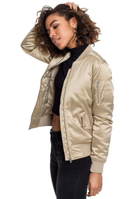 Urban Classics Women's Satin Bomber Jacket