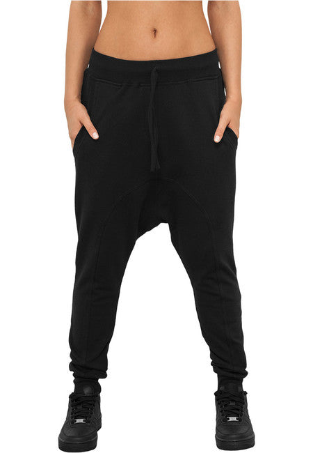 Urban Classics Women's Light Fleece Sarouel Pants, Black