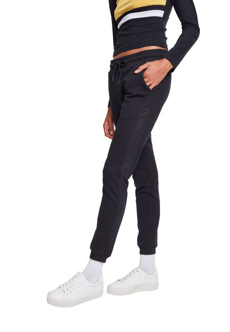 Urban Classics Women's Tech Mesh Side Stripe Sweatpants, Black