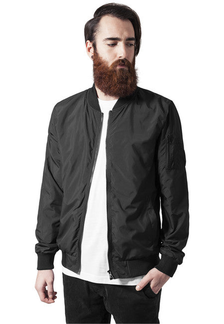 Urban Classics Light Bomber Jacket, Black