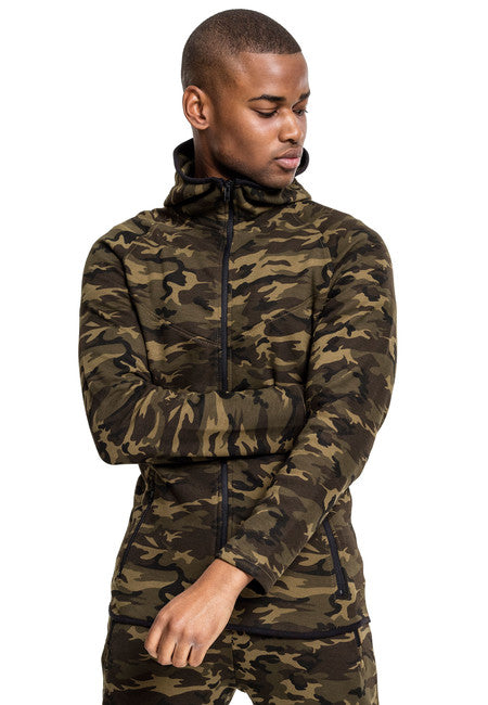 Urban Classics Men's Camo Zip Hoodie