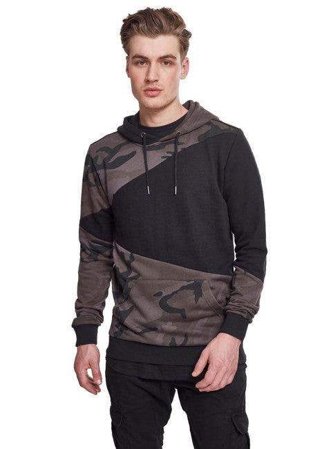 Urban Classics Zig Zag Hoodie, Dark Camo