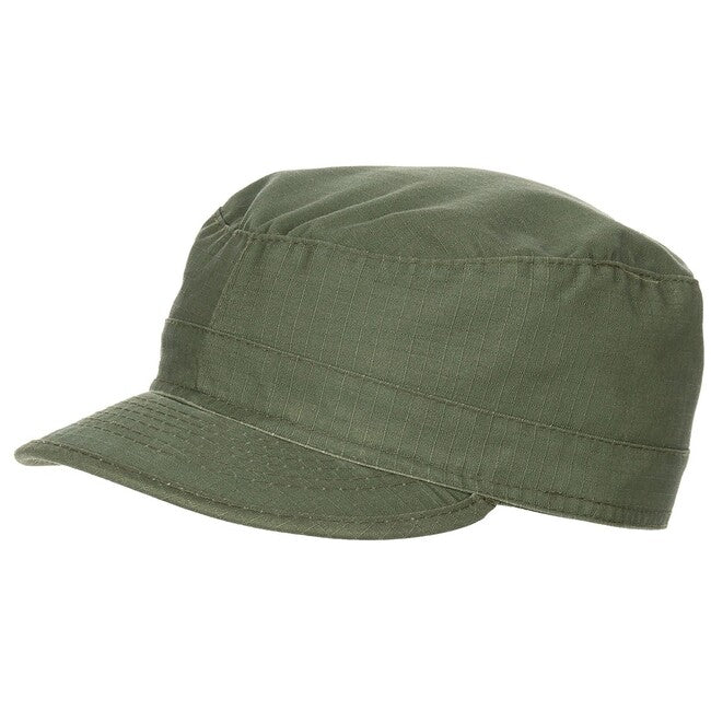 MFH BDU Rip-Stop American Field Cap, OD Green-Stonewashed