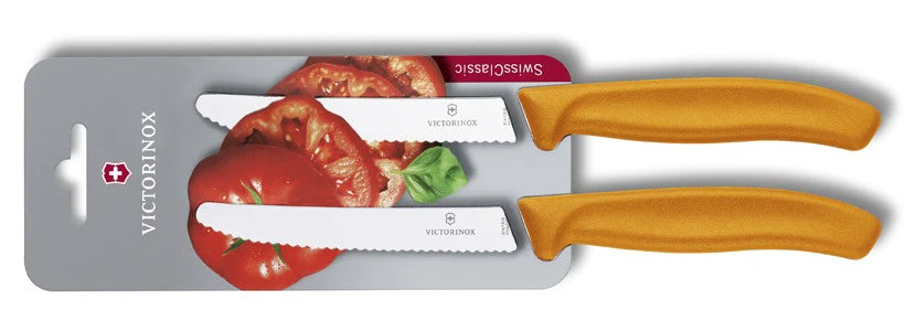 Victorinox 2-dielna súprava nožov na paradajky Swiss Classic, oranžová