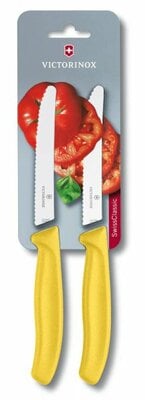 Victorinox 2-dielna súprava nožov na paradajky Swiss Classic, žltá