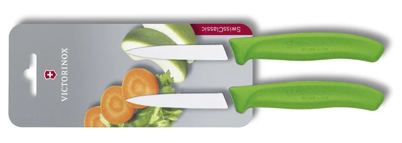 Victorinox 2-dielna súprava nožov s hladkou čepeľou Swiss Classic, zelená