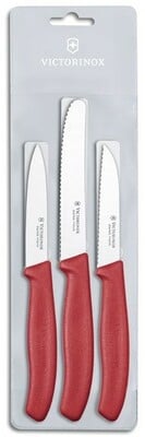 Victorinox 3-dielna súprava nožov Swiss Classic, červená