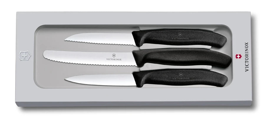 Victorinox 3-dielna súprava nožov Swiss Classic, čierna