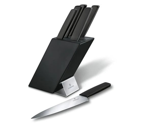 Victorinox Swiss Modern Block, Black Knives