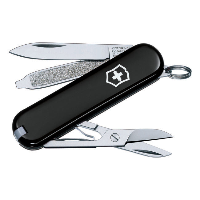 Victorinox Classic Black Multifunctional Knife 58mm, Black, 7 Functions, Blister
