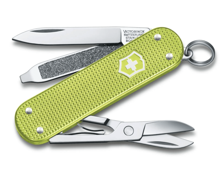 Victorinox Classic Colors Alox Lime Twist Multitool, Green, 58mm Knife, 5 Functions