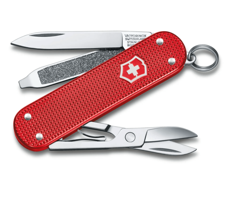 Victorinox Classic Colors Alox Sweet Berry Multitool, Red, 58mm Knife, 5 Functions