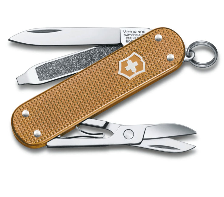 Victorinox Classic Colors Alox Wet Sand Multitool, Khaki, 58mm Knife, 5 Functions