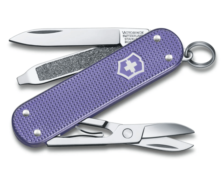 Victorinox Classic Colors Electric Lavender Multifunctional Knife 58mm, Purple, 5 Functions
