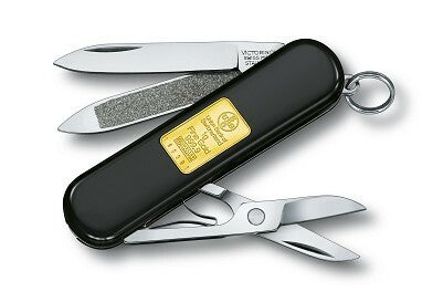 Victorinox Classic Gold Ingot Multitool, Black, 58mm Knife, 7 Functions