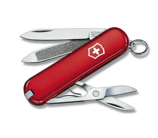 Victorinox Classic Red Multifunctional Knife 58mm, Red, 7 Functions, Blister