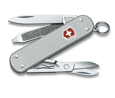 Victorinox Classic SD Alox Multi-Tool, Silver, 58mm Knife, 5 Functions