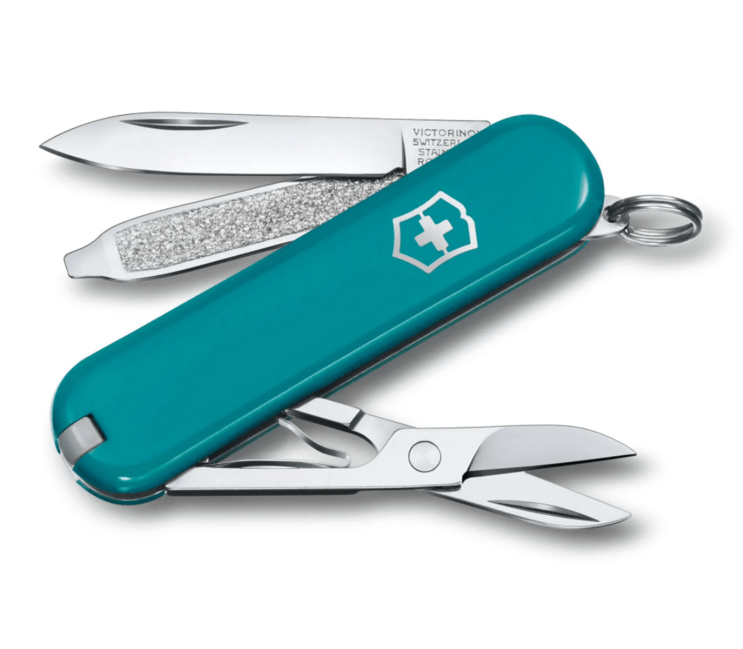 Victorinox Classic SD Colors Mountain Lake Multitool, Turquoise, 7 Functions Knife, Blister