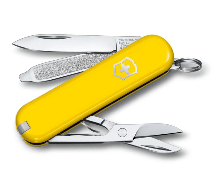 Victorinox Classic SD Colors Sunny Side Multitool, Yellow Knife, 7 Functions