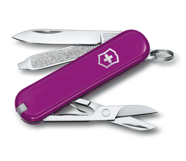 Victorinox Classic SD Colors Tasty Grape Multitool, Dark Purple Knife, 7 Functions
