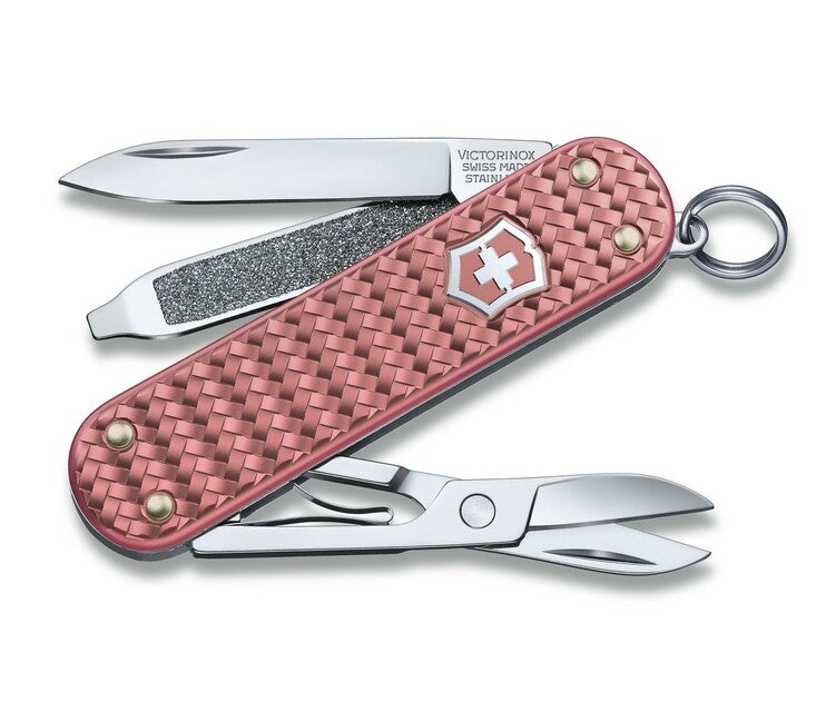 Victorinox Classic SD Precious Alox Gentle Rose Multi-tool Knife 58mm, Light Pink