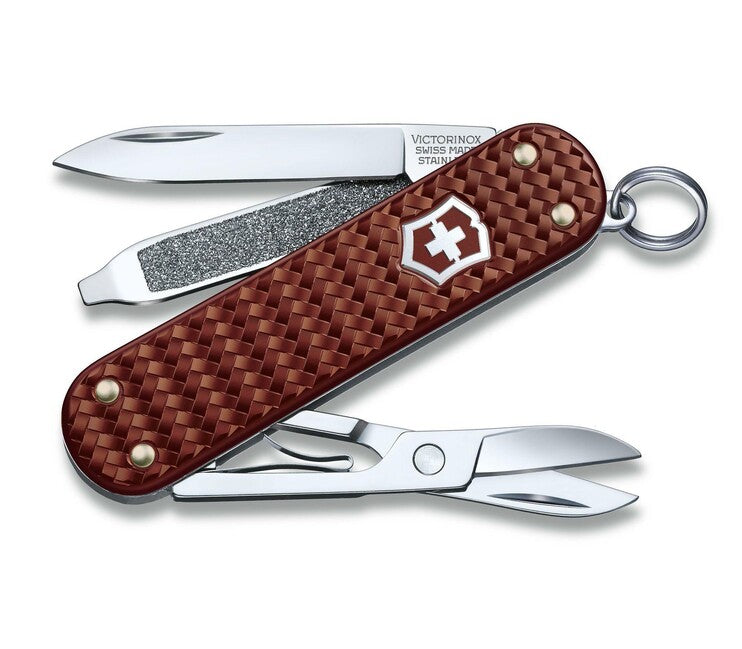 Victorinox Classic SD Precious Alox Hazel Brown Multitool Knife 58mm, Brown