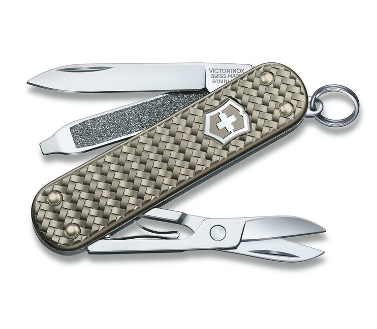 Victorinox Classic SD Precious Alox Infinite Grey Multitool, 58mm Knife, Grey