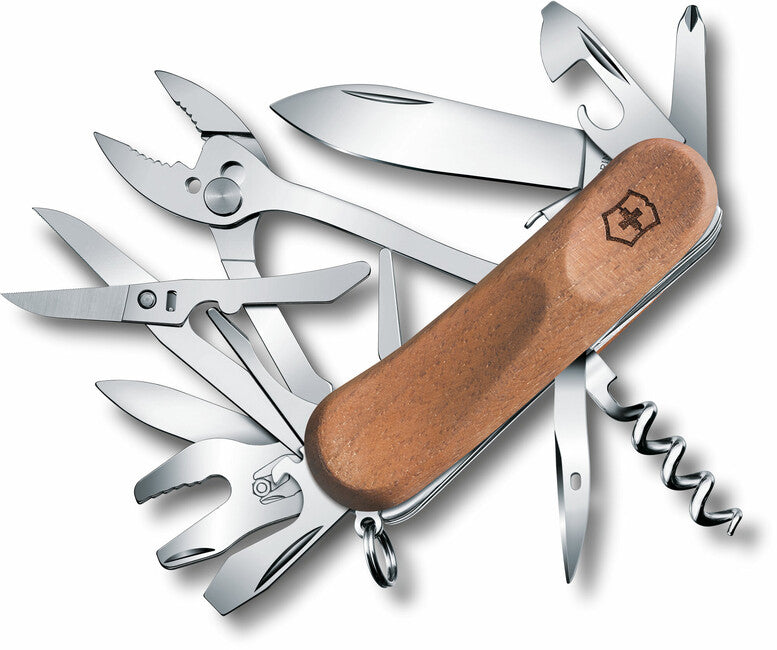 Victorinox EvoWood 17 Multitool, 85mm, Walnut Wood, 13 Functions Knife, Blister