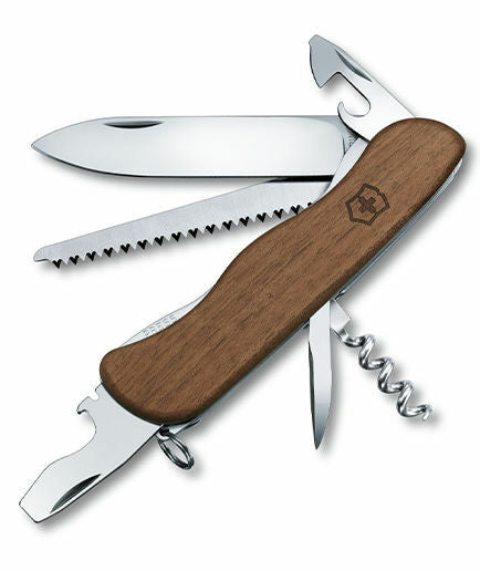 Victorinox Forester Wood Multifunctional Knife 111 mm, Walnut Wood, 10 Functions