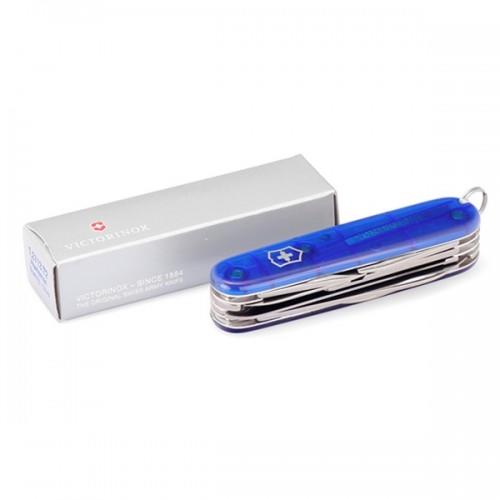 Victorinox Huntsman Pocket Knife 91mm, Transparent Blue