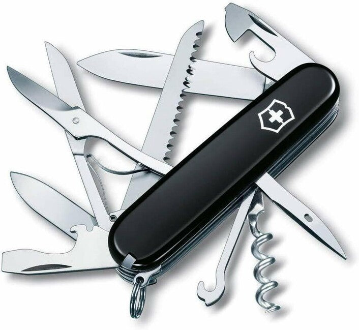 Victorinox Huntsman Multitool Knife 91mm, Black, 15 Functions