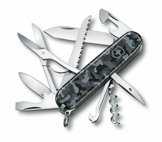 Victorinox Huntsman 91mm Multifunctional Knife, Navy Camo, 15 Functions