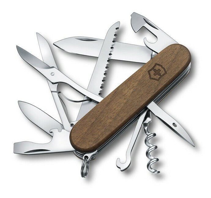 Victorinox Huntsman Wood Multifunctional Knife 91 mm, Walnut Wood, 13 Functions