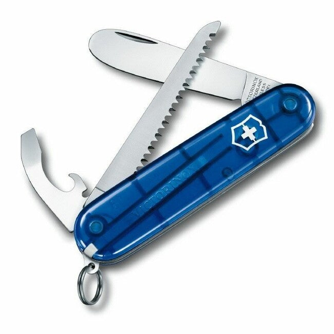 Victorinox My First Multifunctional Knife for Children, Transparent Blue, 9 Functions