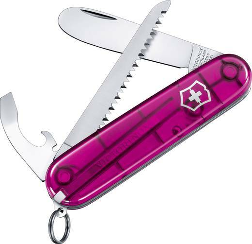 Victorinox My First Multifunctional Knife for Kids, Transparent Pink, 9 Functions