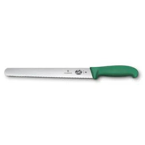 Victorinox Slicing Knife Serrated Edge Fibrox, Green
