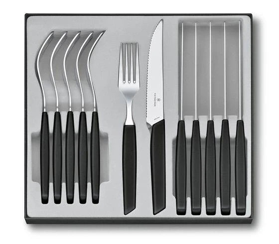 Victorinox Swiss Modern Steak Knife and Fork Cutlery Set, 12-piece