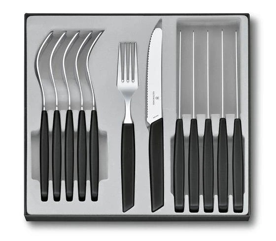 Victorinox Swiss Modern Cutlery Set, Fork and Knife, 12 Pieces