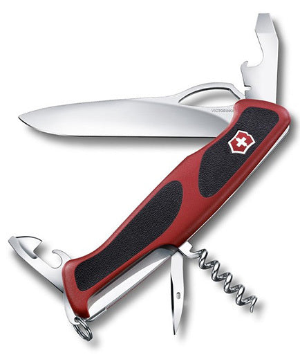 Victorinox RangerGrip 61 Multitool 130mm, Red-Black Knife, 11 Functions