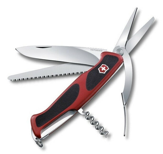 Victorinox RangerGrip 71 Gardener Multi-Function Knife 130 mm, Black-Red, 7 Functions