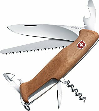 Victorinox RangerWood 55 Multitool, Walnut Wood, 10 Functions, 130mm Knife, Blister
